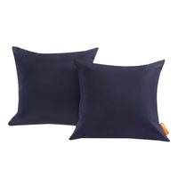 Modway Convene Outdoor Patio Pillow Set - Navy - Set of 2-Machine Washable Pillows
