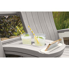 Suncast Adirondack Glider with Console - Dove Grey-Easy assembly, minimal tools required.