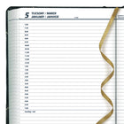 Blueline 2027 Traditional Daily Planner - 8-1/8" x 6-9/16"- Marble Green - Bilingual-Gold ribbon bookmark