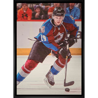 Nathan Mackinnon Colorado Avalanche Skating with Puck - Framed Canvas - 22" x 31"-Premium canvas print with gallery-wrapped edges