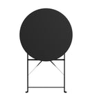 Lausaint Bistro Folding 3-Piece Patio Set - Black-Multifunctional Use - This two-person outdoor folding patio set effortlessly complements any décor style, suitable for both indoor and outdoor use. It is ideal for enhancing the quality and comfort of settings such as back gardens, porches, patios or balconies.