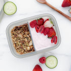 Minimal Silicone Bento Lunch Box - Grey - 900ml - Set of 2-Material: Food grade silicone
