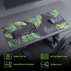 ONEofZERO Large Premium Desk Pad - Anti Slip Rubber Bottom - Lush Jungle Green-7