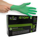 SHOWA EBT Sustainable 4 mil Nitrile Food Contact Single Use Gloves - Green - Medium - 100 Pack-Biodegradable