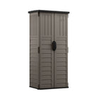 Suncast Vertical Shed - Stoney-Multi wall, resin panels are engineered for strength and durability.