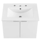 Modway Maybelle 24" Wall-Mount Bathroom Vanity - White-8