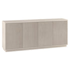 Hudson&Canal Alston 68"W Buffet Table - Alder White-Features 4 doors with two storage cabinets and adjustable shelves