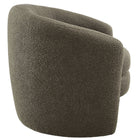 Modway Affinity Upholstered Boucle Fabric Curved Back Armchair - Pebble-Non-Marking Floor Glides