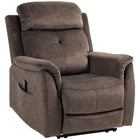 HOMCOM Manual Recliner with Massage Function and Side Pockets - Brown-Target zones in the back, lumbar, thighs, and legs