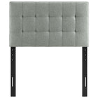 Modway Lily Upholstered Fabric Twin Headboard - Grey-Fiberboard and plywood frame