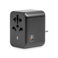 LOGiiX World Traveler XL 30W Travel Adapter - Black-The World Traveler XL is a 30W fast charging multi-port travel adapter