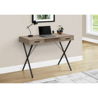 Monarch Specialties 7796 42" Computer Desk - Dark Taupe/Black Metal-Solid construction providing a rich, full look in the home office space of your small home, apartment or condo