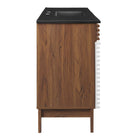 Modway Render 48" Single Sink Bathroom Vanity - White/Walnut/Black-Full-Extension Drawers
