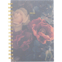 Cambridge 2026 Midnight Garden Weekly/Monthly Planner - 8-1/2" H x 5-1/2" W - Multicolour - Bilingual-12 months: January - December 2026