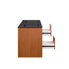 Modway Scenic 48" Double Wall-Mount Bathroom Vanity - Cherry/Black-Assembly Required