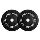 MotionGrey Standard Weight Plates - Olympic Strength Training Barbell Plates - 10 lb - Black - Set of 2-Durable Rubber-Coated Plates: Thick rubber exterior reduces noise, protects floors, and ensures long-lasting performance for home workouts