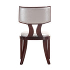 Manhattan Comfort Pulitzer 18.1" Traditional Faux Leather Upholstered Dining Chairs - Silver and Walnut - Set of 2-20.1" L x 23" W x 37.8" H