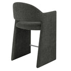 Modway Talia 37" Upholstered Fabric Counter Stool - Charcoal-Floor Protecting Foot Pins