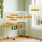 PawHut 46" H Bird Cage with Divider - White-Multiple doors allow for effortless feeding access 