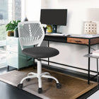 Homy Casa Teen Task Chair - Grey/White-Colourful casters suitable for hardwood or carpeted floors