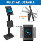 Mount-It Anti-Theft Tablet Kiosk with Document Holder for iPad, iPad Air, iPad Pro-Rotating and tilting head allows for various viewing angles and portrait as well as landscape orientation