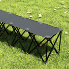 Outsunny Portable 4-Seater Folding Team Sports Sideline Bench-Great for sports events, travel, and camping with friends