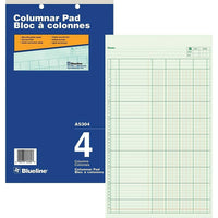 Blueline Columnar Pad, A5304, 4 Columns-A5304, 4 Columns