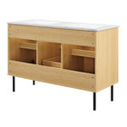 Modway Chaucer 48" Double Sink Bathroom Vanity - Oak/White-8