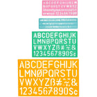 Westcott Letter & Number Stencil Templates - Set of 4-Stencil