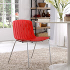 Modway Trace Dining Side Chair - Red-PP plastic seat