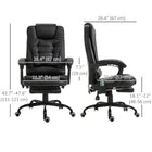 Vinsetto 7-Point Vibration Massage Office Chair with Swivel Wheels - Black-Conveniently control the massage function using the wired remote control, which can be easily stored in the side pocket when not in use
