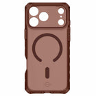 ITSKINS Hybrid_R Frost Compatible with MagSafe Case for iPhone 17 Pro - Mocha-Compatible with MagSafe chargers and accessories