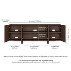 Hudson&Canal Harold Rectangular Fluted TV Stand for TV's up to 75" - Brown Oak-Features easy assembly