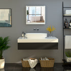 HOMCOM Wall Mount Bathroom Medicine Cabinet with Mirror - White-Wall-mounted design is easy to set up  