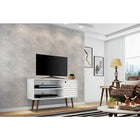 Manhattan Comfort Liberty 42.52" TV Stand, White (212BMC6)-Upon Assembly, Measures: 42.52 in. Length, 25.8 in. Height, 14.17 in Depth.