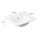 Modway Cayman 18" Bathroom Sink - White-Ceramic Construction