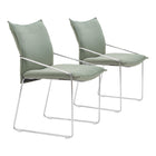 Zuo Pola Dining Chair - Green - Set of 2-Assembly required