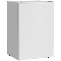 HOMCOM 2.5 cu ft Mini Fridge with Freezer - White-Effective and quiet motor ensures a peaceful surrounding