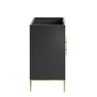 Modway Awaken 36" Bathroom Vanity Cabinet - Black-Fixtures Not Included