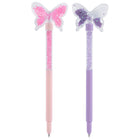 Merangue Butterfly Glitter Pen-Novelty pens with glitter-filled butterfly toppers