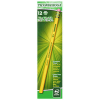 Ticonderoga Wood-Cased Pencils - Extra Hard - #4 2H - Yellow - 12 Pack-Unsharpened wood-cased pencil