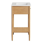 Modway Zaire 24" Bathroom Vanity - Natural/White-Ceramic Basin