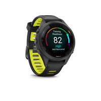Garmin Forerunner 265S GPS Running and Triathlon Smartwatch - Black Bezel, Case - Black/Amp Yellow Silicone Band-Training readiness score is based on sleep quality, recovery, training load and HRV status to determine if you're primed to go hard and get the most out of your workout (data presented is intended to be a close estimation of metrics tracked)