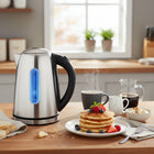 JS Gourmet 1.7 L Electric Stainless Steel Kettle with Blue LED Light-Rapid boil