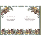 Rosedale Christmas Greeting Cards/Envelopes - 5-1/2" x 8" - Pinecone - 12 Pack-Printed on premium uncoated paper