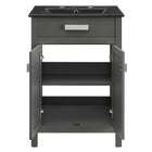 Modway Laguna 24" Bathroom Vanity - Grey/Black-Integrated Ceramic Top