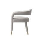 Manhattan Comfort Aspen 23.2" Mid-Century Modern Tweed Upholstered Dining Armchair - Silver Lining-Made to Last. Commercial Grade Product