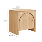 Modway Appia Arched Door Nightstand - Oak-MDF Construction