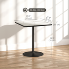 HOMCOM Round Dining Table with Marble Effect Top & Round Base for 4 - White-1" (2.5 cm) thick tabletop, melamine-coated for scratch resistance