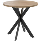 HOMCOM 29.5" Round Kitchen Table with Steel Leg for Small Spaces - Brown-Features a clean-lined silhouette and veneered top for contemporary beauty